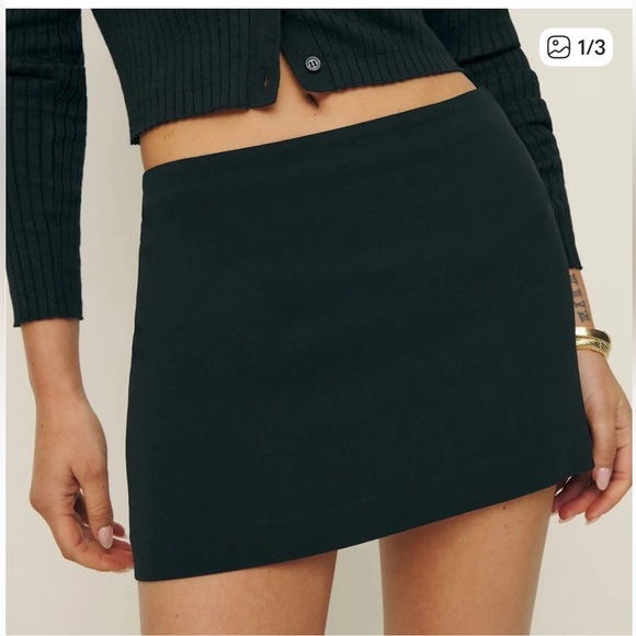 Reformation Dresses & Skirts - Reformation Carla Black Low Waist Mini Skirt